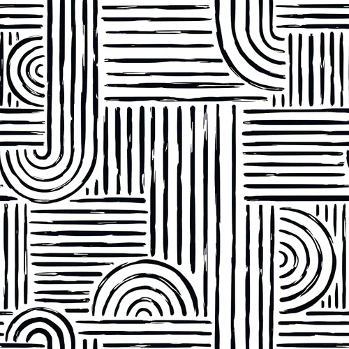 VEELIKE Papel tapiz geométrico blanco y negro para despegar y pegar, papel tapiz abstracto moderno para dormitorio, baño, decoración de pared de