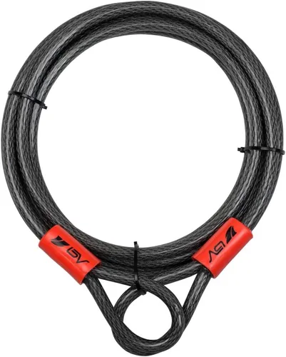 Miniatura 16 de BV Candado de seguridad de cable resistente de 4 pies con bucles – Cable de alambre trenzado de acero extra grueso de 10 mm (3/8"), resistente a