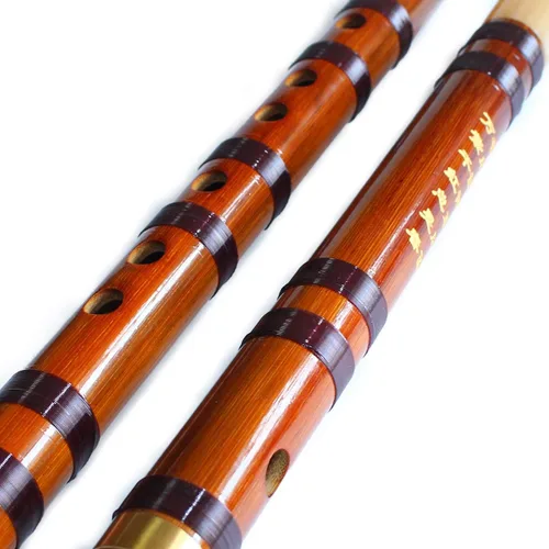 Miniatura 5 de Flauta de bambú de estilo vintage Instrumento chino Dizi tradicional (clave E)