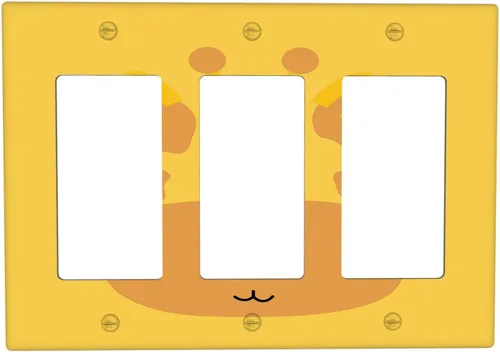 Miniatura 21 de Cubierta de interruptor de luz dúplex de elefante de dibujos animados de 1 banda, cubiertas de enchufe, placa frontal decorativa para receptáculo