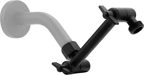 Miniatura 14 de Brazo de extensión de cabezal de ducha ajustable extra largo de 15 pulgadas con tornillo de bloqueo, ángulo cromado de acero inoxidable 304 1. Cromo