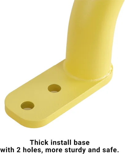 Miniatura 3 de Asa de escalera amarilla de 37 pulgadas de largo (1 par) – Asa de agarre larga de metal, barras de agarre para columpios, agarraderas de mano