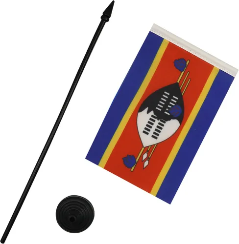 Miniatura 155 de AZ FLAG Sierra Leone Bandera de mesa 5'' x 8'' - Bandera de escritorio de Sierra Leona 21 x 14 cm - Bastón y base de plástico negro