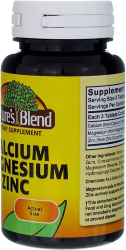 Miniatura 5 de Nature's Blend Calcio y magnesio zinc, 100 tabletas (paquete de 2)