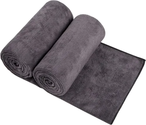 Miniatura 17 de Orighty Paquete de 2 toallas de baño (27 x 54 pulgadas), tacto suave, altamente absorbente, microfibra de secado rápido para cuerpo, deportes, yoga