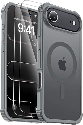 Miniatura 43 de Funda para iPhone Air [compatible con MagSafe] [2 protectores de pantalla] [prueba de caídas de grado militar] Funda magnética resistente