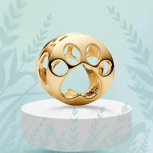 Miniatura 16 de Dijes de plata de ley 925 con diseño de oso dorado para mujer, pulseras y collares, regalos para familiares y amigos, 3 piezas/paquete