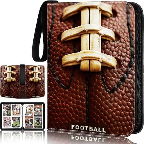 Miniatura 8 de RONMONG Carpeta de Tarjetas de Fútbol, Álbum de Tarjetas de Intercambio Deportivas 2024-2025 con Fundas y Soporte, Hojas de Portatarjetas de Fútbol