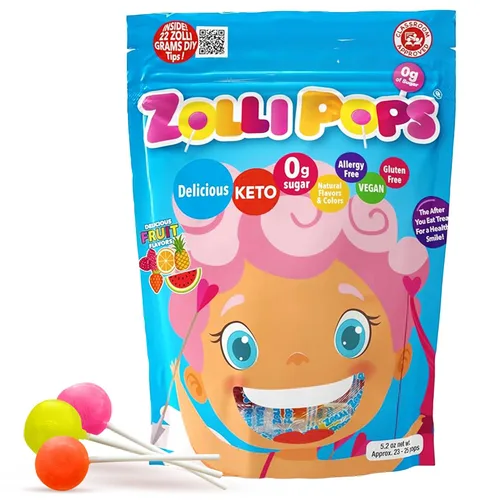 Miniatura 13 de Zollipops Clean Teeth Pops - Paletas sin azúcar, sin colorantes, aptas para dieta cetogénica y diabética, golosinas aprobadas por dentistas