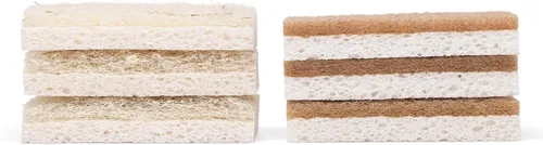 Miniatura 7 de Full Circle Esponja de limpieza resistente, hoja de agave robusta y celulosa sin plástico, esponja de platos de doble cara para hierro fundido