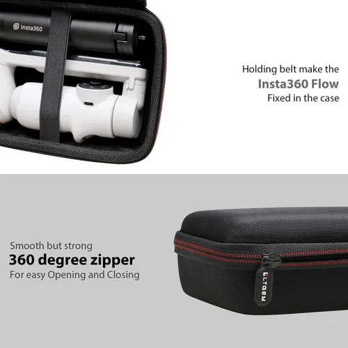 Miniatura 5 de LTGEM - Funda rígida de viaje compatible con DJI Osmo Mobile SE/Osmo Mobile 7P/7/Osmo Mobile 6, Insta360 Flow/Flow Pro/Flow 2 Pro plegable AI Phone