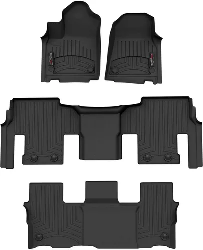 WeatherTech Revestimientos de Piso de Ajuste Personalizado para Jeep Grand Wagoneer L, Wagoneer L, Grand Wagoneer - Juego Completo (441704-1-5-6),
