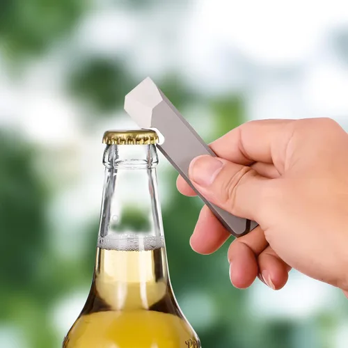 Miniatura 3 de BANG TI Barra de palanca EDC de titanio con función de abridor de botellas, multiherramienta portátil