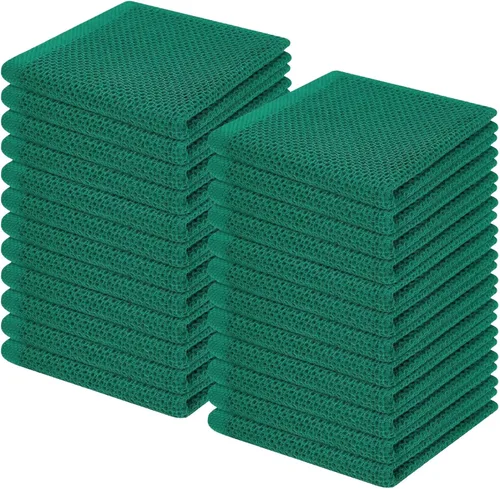 Miniatura 70 de Homaxy Paños de cocina de 100% algodón con tejido de gofre, ultra suaves, absorbentes, de secado rápido, 12 x 12 pulgadas, paquete de 6, amarillo