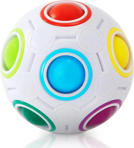 Miniatura 12 de Vdealen Bola Mágica de Rompecabezas del Arco Iris, Rompecabezas de Bola Antiestrés Estimulante Mental, Juguete Antiestrés para Niños y Niñas