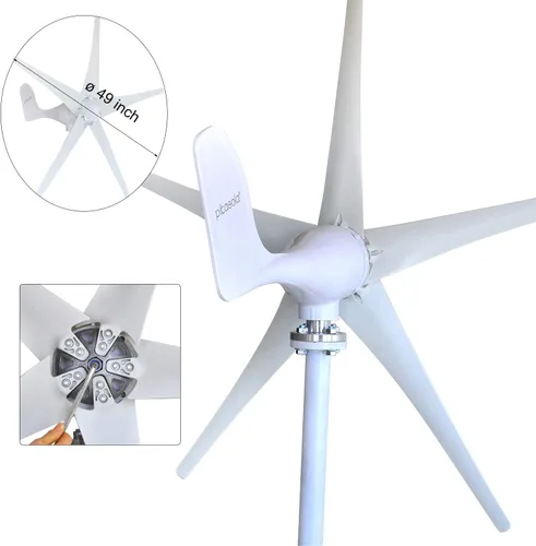 Miniatura 4 de Juego de generador de turbina eólica de 400 W 12 V con 5 cuchillas, con controlador de carga, generador de energía eólica para marina, RV, hogar