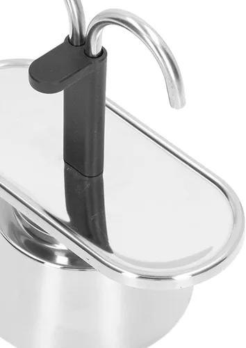 Miniatura 6 de TOPINCN Olla de moka de doble tubo de 3.4 fl oz, cafetera cubana para hacer expresos, capuchino y café con leche, tazas y tazas de té, tazas