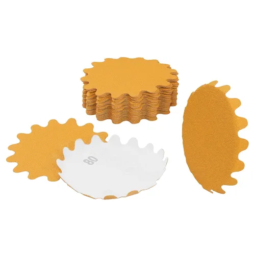 Miniatura 19 de Keystone Flex Edge Gold - Discos de lijado de gancho y bucle de 1 pulgada, papel de arena ondulado para lijadoras de cuencos y accesorios de lijado