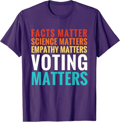 Miniatura 48 de Facts Matter Science Matters Voting Matters - Camiseta demócrata liberal, Negro, S