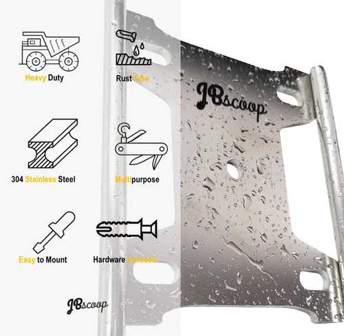 Miniatura 8 de JBscoop Soporte de manguera grande de acero inoxidable, colgador de manguera resistente (1)