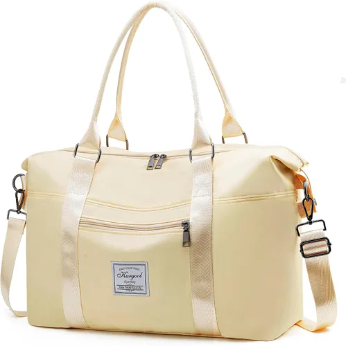 Miniatura 39 de Bolsa de gimnasio con bolsillo húmedo, bolsa de viaje plegable para mujer, bolsa de viaje impermeable para viajes, gimnasio, yoga