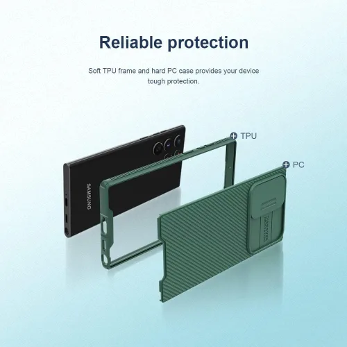 Miniatura 6 de Mangix Funda para Samsung Galaxy S22 Ultra con cubierta para cámara, delgada funda protectora de policarbonato delgado a prueba de golpes con Negro