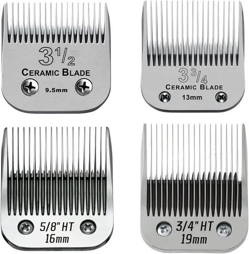 Cuchilla de cerámica desmontable para aseo de perros para mascotas, compatible con Ainds, Oster A5, Wahl KM-10 y otras series Clippers, tamaño: 9.5