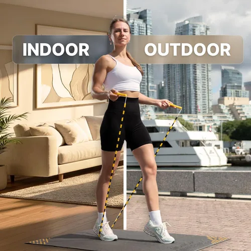 Miniatura 5 de Honor Athletics Cuerda de saltar con cuentas 2.0, ajustable con asas irrompibles y cuentas inastillables para un entrenamiento mejorado de fitness