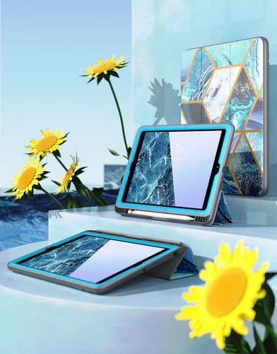 Miniatura 7 de i-Blason Funda para iPad de 6ª generación, iPad 9.7 2018/2017, [protector de pantalla integrado] cubierta inteligente de cuerpo completo triple