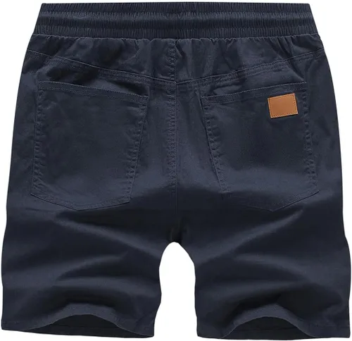 Miniatura 5 de JMIERR Mens Casual Shorts Cotton Drawstring Summer Beach Stretch Twill Chino Golf Short with Pockets