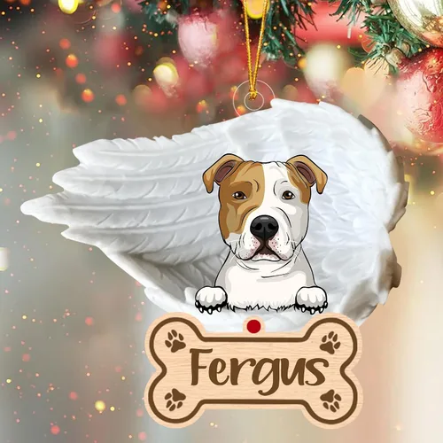 Miniatura 78 de Adorno de perro afgano de 1 ángel, adorno acrílico 2D personalizado conmemorativo para perros, regalo por pérdida de mascotas, regalo