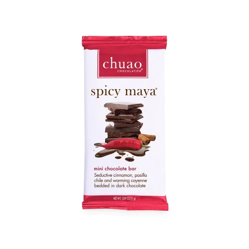 Miniatura 2 de Chuao Chocolatier Barras de Chocolate Negro Picante Maya Chocolate Artesanal Gourmet de Canela y Cayena Sin Conservantes Paquete de 24