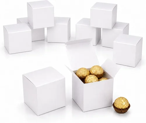 Miniatura 18 de Quotidian Cajas de regalo plegables de papel perlado italiano vintage con purpurina y tapas, de 3 x 3 x 3 pulgadas (7.6 x 3.0 x 3.0 x 3.0 in)