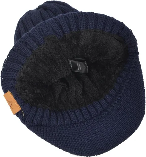 Miniatura 4 de Gorro de punto para hombre con visera Skullcap Cadet Newsboy Cap Ski Winter Hat