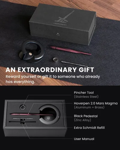 Miniatura 5 de novium Hoverpen Interstellar - Bolígrafo unisex, Mars Magma, ángulo de 23.5 grados, diseño premium, escritura suave, sin derrames