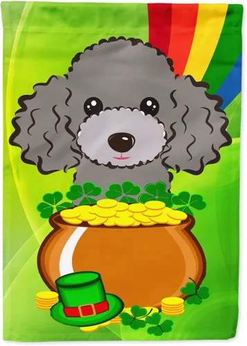 Miniatura 32 de Caroline's Treasures BB1963GF Bandera de Bulldog Inglés para el Día de San Patricio para el jardín, bandera decorativa para patio exterior, patio