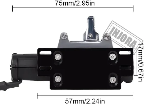 INJORA Sistema de Control Remoto Inalámbrico de Carrete Automático de Metal para Vehículo RC Crawler 1:10 Axial SCX10 90046 TRX4 Redcat (Negro)