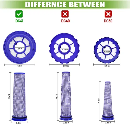 Miniatura 3 de Reemplazo de filtro Ball Animal 3 para Dyson DC41 DC65 DC66 UP13 UP20 UP30 Ball Animal 2 Ball Animal 3, aspiradora Multi Floor, compare con la pieza