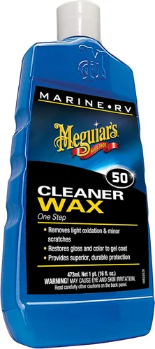 Miniatura 2 de Meguiar's Cera limpiadora marina/RV de un solo paso M5016 - Cera de grado profesional para botes y autocaravanas, limpiadora, pulidora y protectora