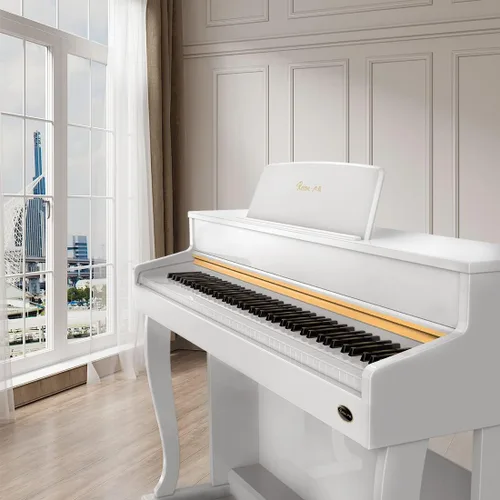 Miniatura 5 de Rosen P70 - Piano digital de 88 teclas, piano para el hogar de tamaño completo, teclado pesado con soporte premium vertical para principiantes