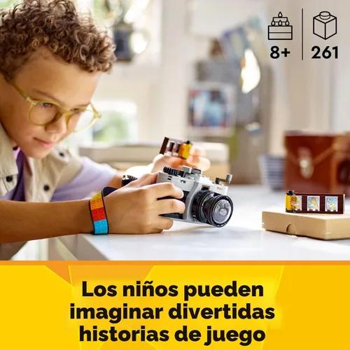 Miniatura 3 de LEGO Creator 31147 - Juguete de cámara retro 3 en 1, se transforma a una cámara de video retro o a un televisor, regalo de fotografía para niños
