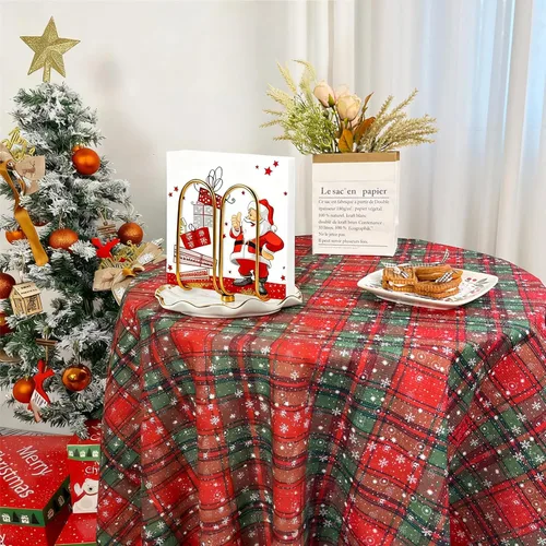 Miniatura 3 de Servilletero Moderno de Pie para Mesa, Servilleteros de Cerámica Dorados para Navidad, Servilleteros de Papel, Dispensador de Servilletas de Navidad