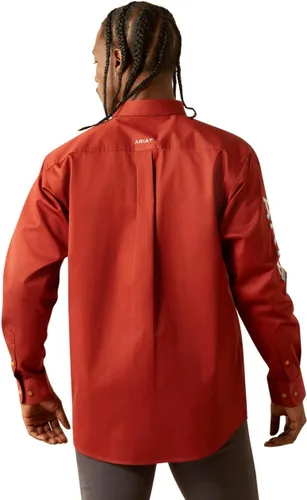 Miniatura 29 de Ariat Camisa de sarga con logotipo del equipo para hombre