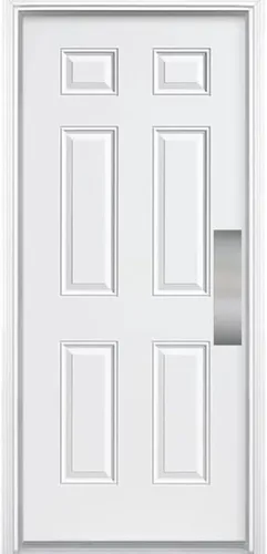 Deck the Door Decor | Placa de empuje de puerta - Montaje adhesivo 3M - Varios tamaños y acabados (níquel satinado, 4 x 16)