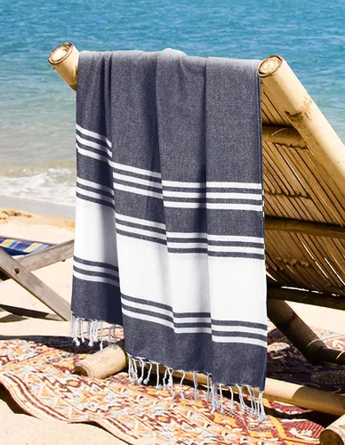 Miniatura 2 de Goroly Home Toalla de playa peshtemal turca de algodón, extra grande, fina de secado rápido, sin arena, toalla de piscina y natación, manta de baño
