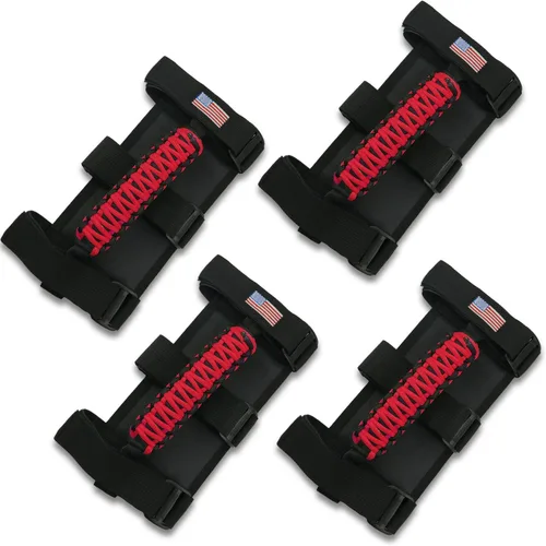 Miniatura 18 de 4 asas de agarre para barra antivuelco, compatibles con Jeep Wrangler JLU JK JKU TJ YJ LJ JT JL y Gladiator JT 1987-2021 UTV y ATV, se adapta a
