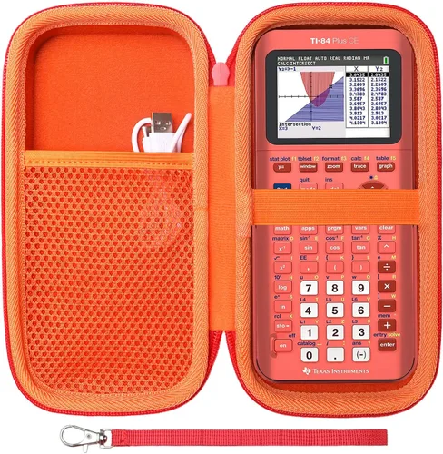 Miniatura 12 de Funda para calculadora gráfica Texas Instruments TI-84 Plus CE/TI-84 Evo/TI 84 Plus/TI-Nspire CX II CAS/TI-Nspire CX II, bolsillo de malla para Negro