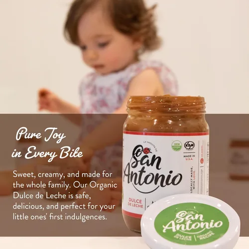 Miniatura 7 de San Antonio Organic Dulce de Leche Classic Milk Caramel Spread - Sin gluten ni lactosa, relleno y coberturas de postres, ideal para helado