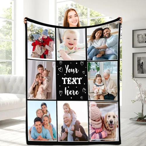 Miniatura 22 de Magimagine - Manta personalizada para papá con foto, mantas personalizadas con foto para papá de parte de su hija o hijo, regalos de cumpleaños