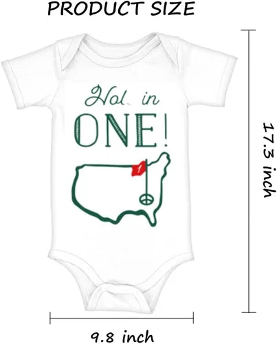 Miniatura 2 de Hole in One - Traje de golf para bebé de primer cumpleaños, con agujero en uno, mameluco con temática de golf, body de primer cumpleaños para bebé